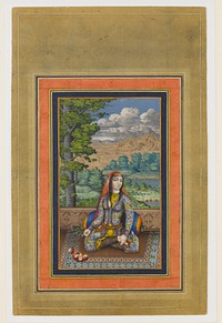 "Portrait of a Persian Lady", Folio from the Davis Album, dated 1149 AH/1736–37 CE