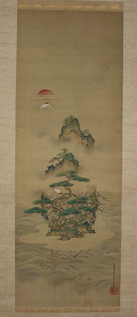 Isle of Immortals with Flanking Chinese Landscapes (Eight Views of Xiao and Xiang)