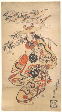 Actor Sawamura Kodenji as a Woman at the Time of the Tanabata Festival