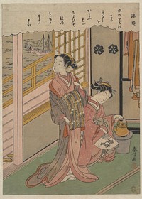 Waves on Moonlight by Suzuki Harunobu