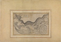 'Saz'-Style Drawing of a Dragon Amid Foliage by Shah Quli, Turkish (ca. 1540–50)