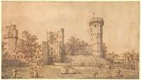 Warwick Castle: The East Front by Canaletto (Giovanni Antonio Canal)