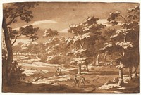 Forest Clearing with Figures