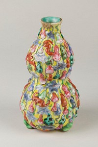 Double gourd vase with gourd vines, China