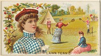 Lawn Tennis, from the Games and Sports series (N165) for Old Judge Cigarettes issued by Goodwin & Company