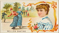 Roller Skating, from the Games and Sports series (N165) for Old Judge Cigarettes issued by Goodwin & Company