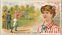 Throwing the Hammer, from the Games and Sports series (N165) for Old Judge Cigarettes issued by Goodwin & Company