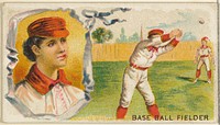 Baseball Fielder, from the Games and Sports series (N165) for Old Judge Cigarettes issued by Goodwin & Company