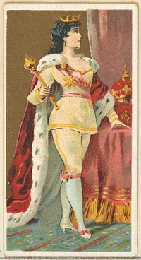 King of the Amazons, from the Occupations for Women series (N166) for Old Judge and Dogs Head Cigarettes issued by Goodwin & Company