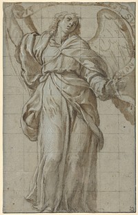 Standing Angel Holding a Scroll by Giovanni Domenico Caresana