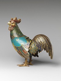 Incense burner in the shape of a rooster