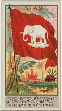 Siam, from Flags of All Nations, Series 1 (N9) for Allen & Ginter Cigarettes Brands issued by Allen & Ginter 