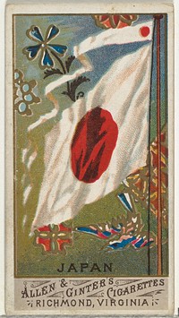 Japan, from Flags of All Nations, Series 1 (N9) for Allen & Ginter Cigarettes Brands issued by Allen & Ginter 