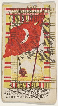 Egypt and Utah (double-printed card), from Flags of All Nations, Series 1 (N9) for Allen & Ginter Cigarettes Brands issued by Allen & Ginter 