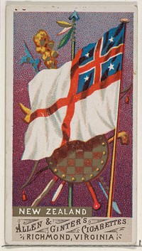 New Zealand, from Flags of All Nations, Series 1 (N9) for Allen & Ginter Cigarettes Brands issued by Allen & Ginter 