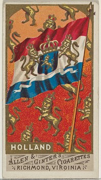 Holland, from Flags of All Nations, Series 1 (N9) for Allen & Ginter Cigarettes Brands issued by Allen & Ginter 