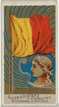 French Colonial East Indian and African Colonies, from Flags of All Nations, Series 2 (N10) for Allen & Ginter Cigarettes Brands issued by Allen & Ginter 