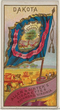 Dakota, from Flags of the States and Territories (N11) for Allen & Ginter Cigarettes Brands issued by Allen & Ginter 