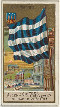 San Marino, from Flags of All Nations, Series 2 (N10) for Allen & Ginter Cigarettes Brands issued by Allen & Ginter 