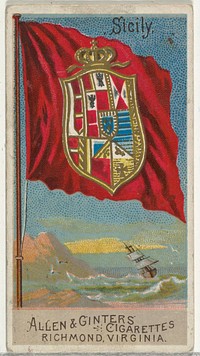 Sicily, from Flags of All Nations, Series 2 (N10) for Allen & Ginter Cigarettes Brands