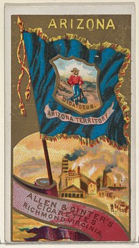 Arizona, from Flags of the States and Territories (N11) for Allen & Ginter Cigarettes Brands issued by Allen & Ginter 