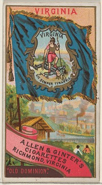 Virginia, from Flags of the States and Territories (N11) for Allen & Ginter Cigarettes Brands issued by Allen & Ginter 