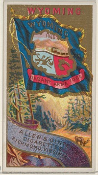 Wyoming, from Flags of the States and Territories (N11) for Allen & Ginter Cigarettes Brands issued by Allen & Ginter 