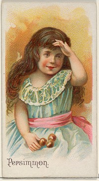 Persimmon, from the Fruits series (N12) for Allen & Ginter Cigarettes Brands issued by Allen & Ginter, George S. Harris & Sons (lithographer)