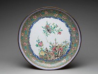 Plate with birds and flowers, China