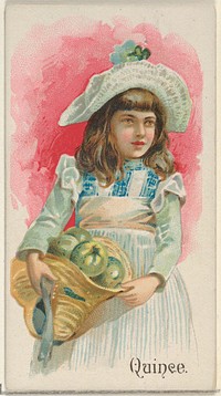 Quince, from the Fruits series (N12) for Allen & Ginter Cigarettes Brands issued by Allen & Ginter, George S. Harris & Sons (lithographer)