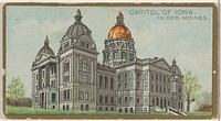 Capitol of Iowa in Des Moines, from the General Government and State Capitol Buildings series (N14) for Allen & Ginter Cigarettes Brands issued by Allen & Ginter