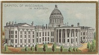 Capitol of Wisconsin in Madison, from the General Government and State Capitol Buildings series (N14) for Allen & Ginter Cigarettes Brands issued by Allen & Ginter