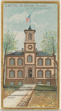 Capitol of Rhode Island in Providence, from the General Government and State Capitol Buildings series (N14) for Allen & Ginter Cigarettes Brands