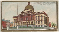 Capitol of Massachusetts in Boston, from the General Government and State Capitol Buildings series (N14) for Allen & Ginter Cigarettes Brands issued by Allen & Ginter