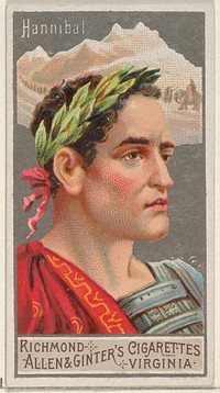 Hannibal, from the Great Generals series (N15) for Allen & Ginter Cigarettes Brands