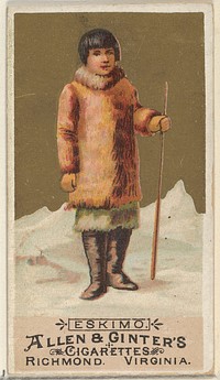 Eskimo, from the Natives in Costume series (N16) for Allen & Ginter Cigarettes Brands, issued by Allen & Ginter