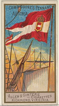 Commodore's Pennant, Austria, from the Naval Flags series (N17) for Allen & Ginter Cigarettes Brands issued by Allen & Ginter 