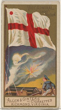 Vice-Admiral, Great Britain, from the Naval Flags series (N17) for Allen & Ginter Cigarettes Brands