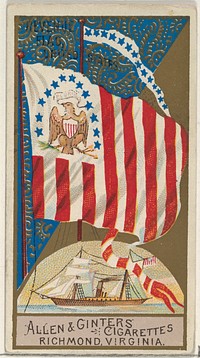 Revenue Flag, United States, from the Naval Flags series (N17) for Allen & Ginter Cigarettes Brands issued by Allen & Ginter 