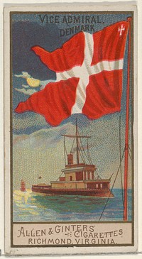 Vice Admiral, Denmark, from the Naval Flags series (N17) for Allen & Ginter Cigarettes Brands issued by Allen & Ginter 