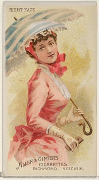 Right Face, from the Parasol Drills series (N18) for Allen & Ginter Cigarettes Brands, issued by Allen & Ginter