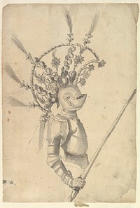 Design for an Armor with Tournament Headdress by Baccio del Bianco