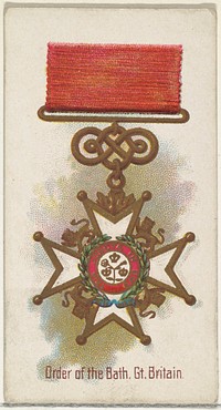 Order of the Bath, Great Britain, from the World's Decorations series (N30) for Allen & Ginter Cigarettes issued by Allen & Ginter 