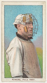 Powers, Philadelphia, American League, from the White Border series (T206) for the American Tobacco Company, issued by American Tobacco Company