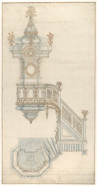 Design for a Pulpit by Michael Furtner the Elder and Michael Furtner the Younger