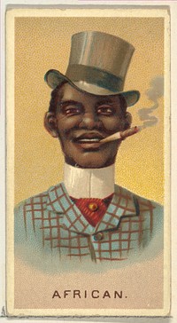 Caricature of African, from World's Smokers series (N33) for Allen & Ginter Cigarettes