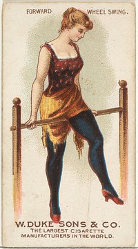 Forward Wheel Swing, from the Gymnastic Exercises series (N77) for Duke brand cigarettes issued by W. Duke, Sons & Co.