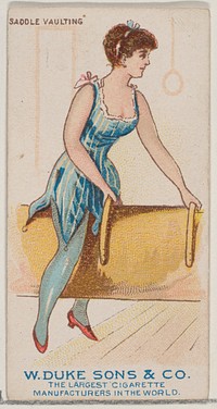 Saddle Vaulting, from the Gymnastic Exercises series (N77) for Duke brand cigarettes issued by W. Duke, Sons & Co. (New York and Durham, N.C.)