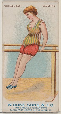Parallel Bars, Vaulting, from the Gymnastic Exercises series (N77) for Duke brand cigarettes issued by W. Duke, Sons & Co.