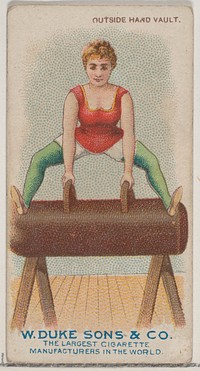 Outside Hand Vault, from the Gymnastic Exercises series (N77) for Duke brand cigarettes
